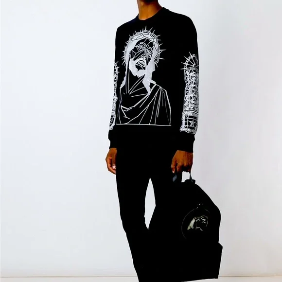 アウターその他 GIVENCHY Cotton sweatshirt with givenchy print Givenchy | Shirts | Givenchy Cuban Jesus Printed Cotton